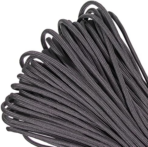 Paracord Planet - Genuine Type III 550 Paracord Nylon Colors Multiple Sizes – 550 LB Tensile Strength (Charcoal Grey, 10 feet)