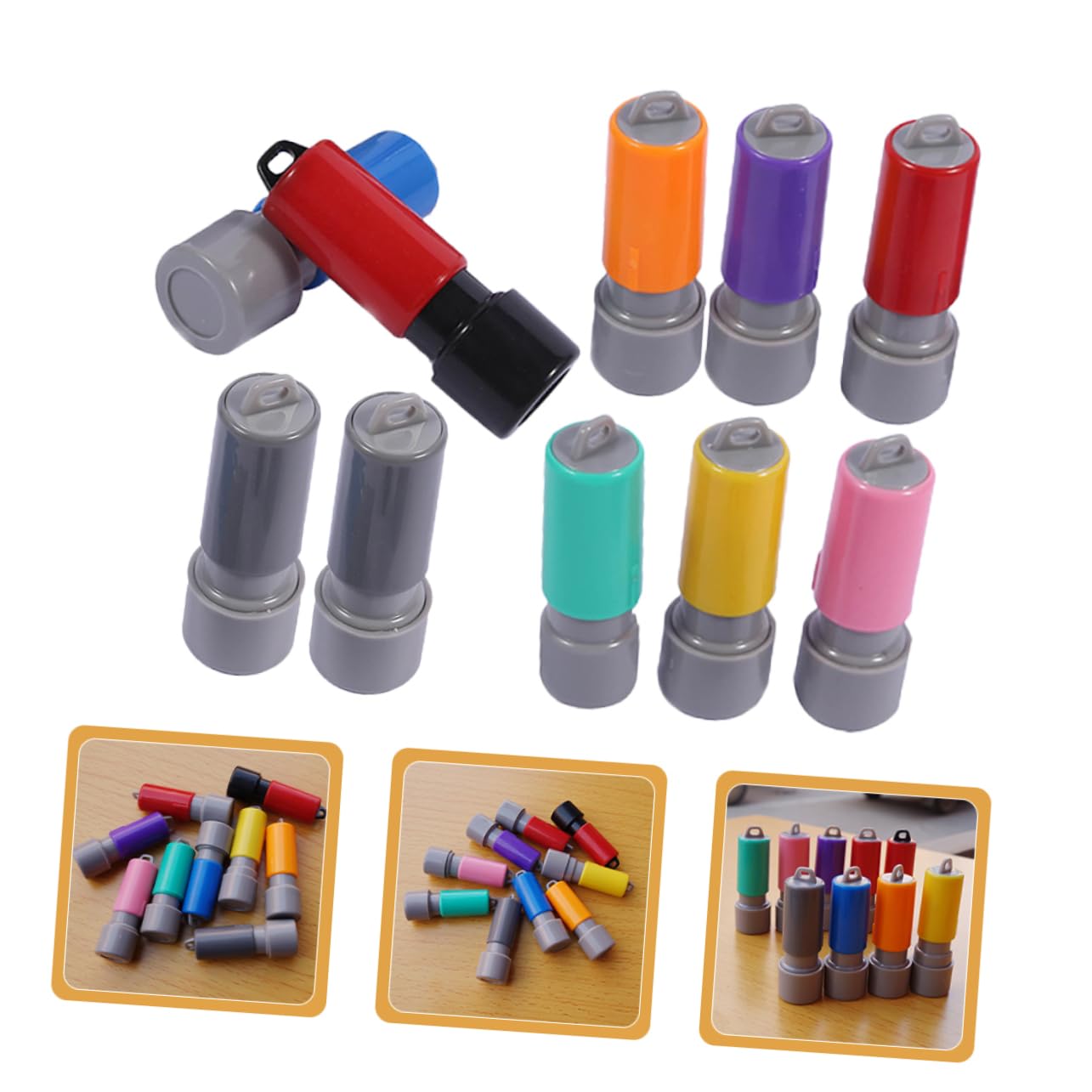 Gadpiparty 5 Set Custodia Sigillata Creazione Mestiere Tampone Astuccio Tamponi Di Inchiostro Sigilli Kit Scatola Stagna Timbro Francobolli Fai Da Te Stampaggio Vuoto Plastica 10 Pezzi*5