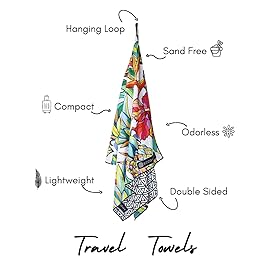 ECCOSOPHY Microfiber Beach Towel -Sand Free Towels are Quick Dry, Light Weight, Super Absorbent-Perfect Pool, Travel, Cruise, Camping Essentials - Oversized Extra Large for Adults (Honolulu)
