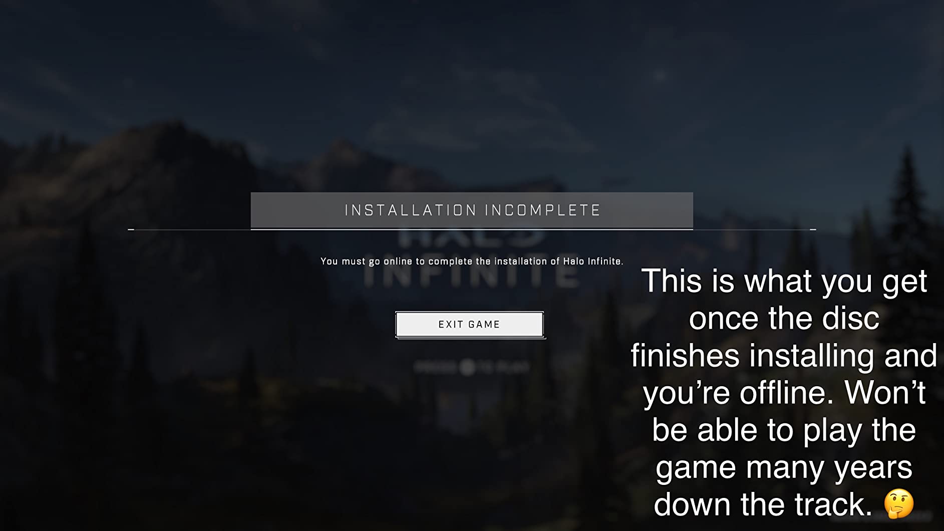 Great game but don’t buy disc version