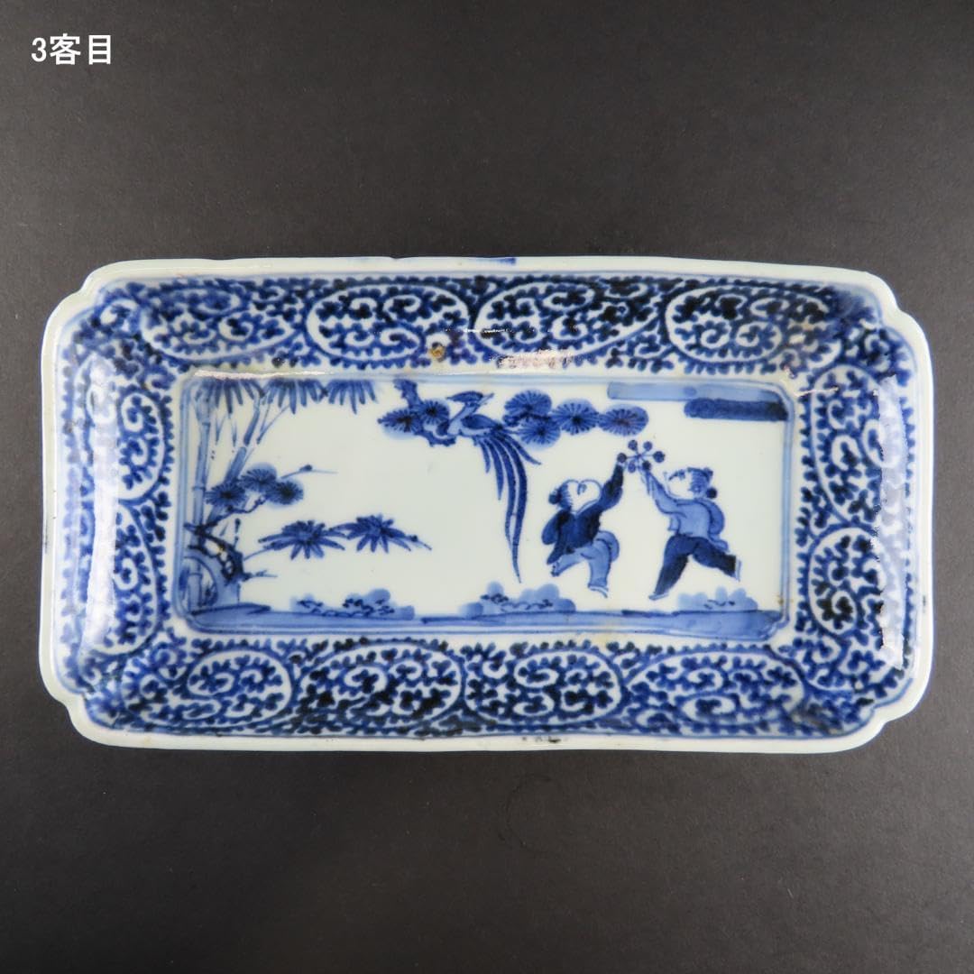 皿□古伊万里錦絵 色絵 金襴手 花唐草紋手描き 時代物 骨董(江戸後期