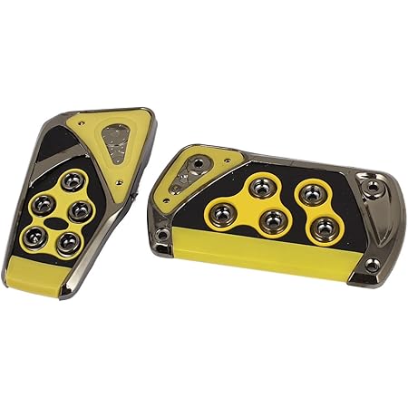 Amazon Uxcell ペダルセット ペダルパッド マニュアル 車 クラッチ ブレーキ ガス キット 2個 ブラック イエロー ペダル 車 バイク