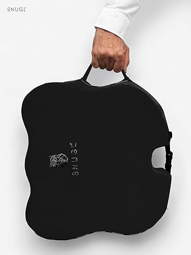 Miniatura 8 de SNUGL Cojín de cuña para coxis  Almohada de doble correa para silla y asiento de automóvil para ciática, coxis, soporte lumbar y corrección de