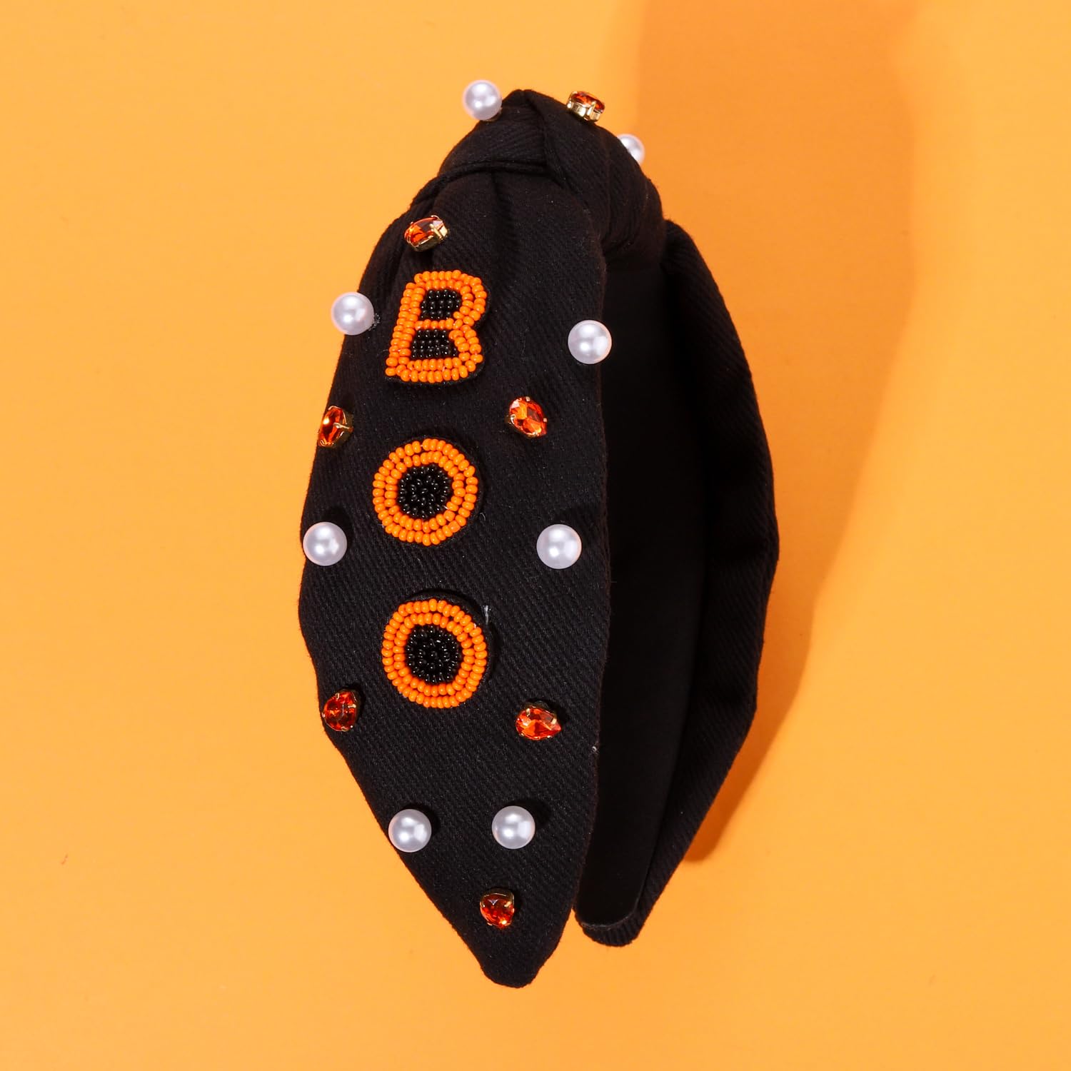 Halloween Headband Rhinestone Beaded Top Knot Accessories for Women Amazon.com : Halloween Headbands for Women Halloween  main image 2
