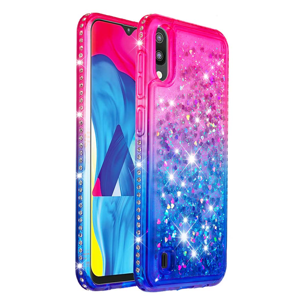 Compatible For Samsung Galaxy A10 Case Glitter Waterfall Bling