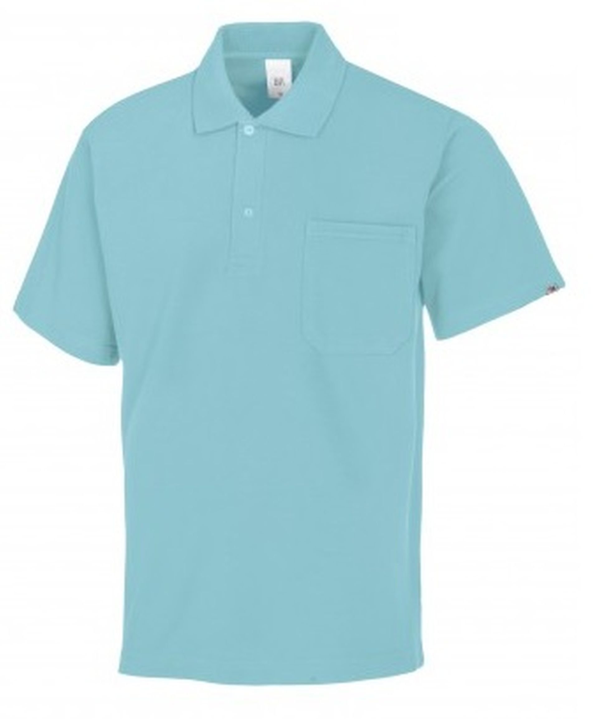 Polo unisex de alta densidad en mezcla premium azul océano BP talla L 2