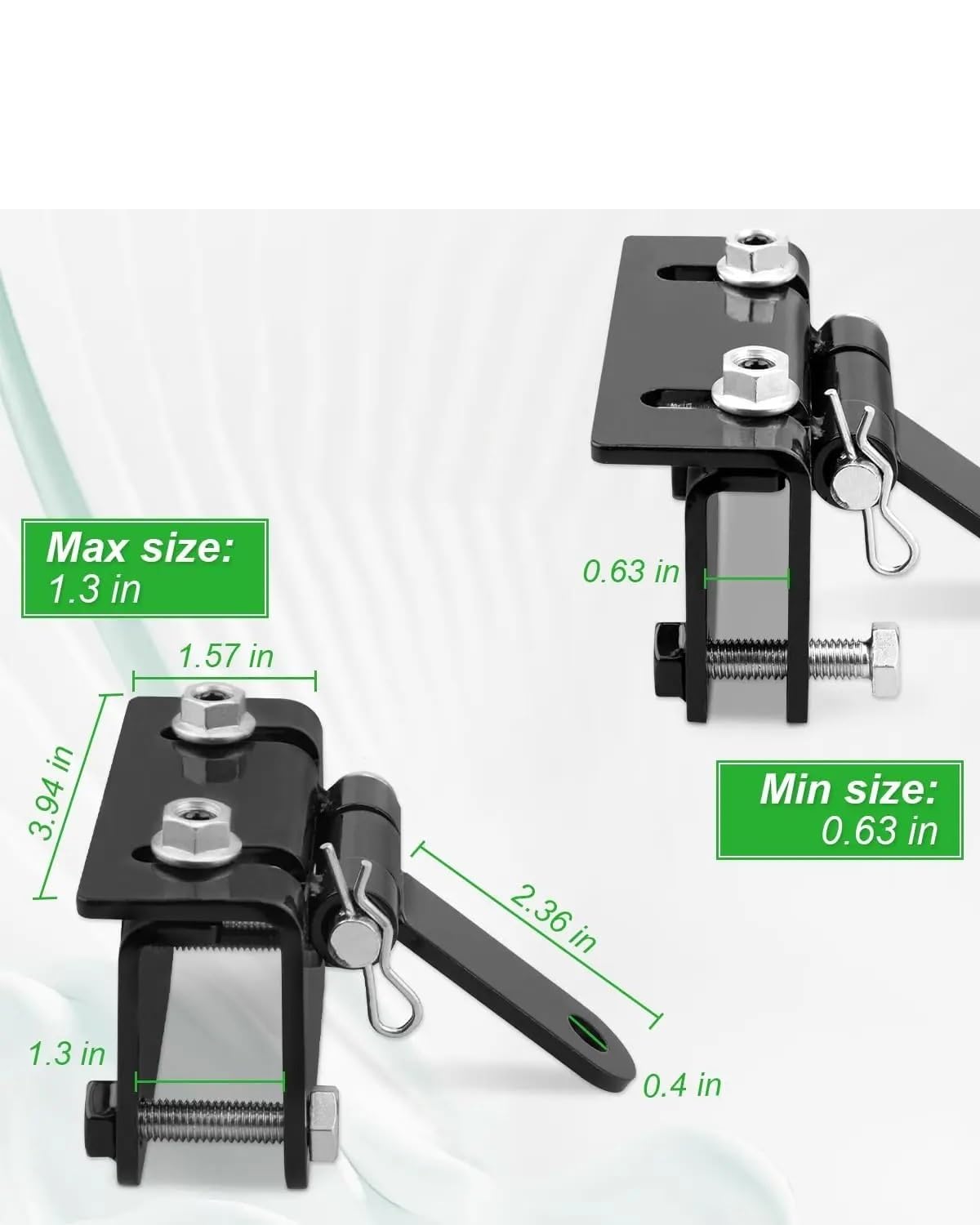 Adaptador de Enganche Compatible con Modelos de Enganche Receptor Universal ATV con Parachoques de 0,63 a 1,3 Pulgadas, Accesorios de Enganche ATV. Enganche De Bola