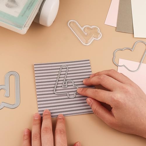 Miniatura 5 de BAOFALI Juego de 9 troqueles de corte de números 0 a 8 para manualidades, manualidades, manualidades, troqueles de corte de metal para bricolaje,