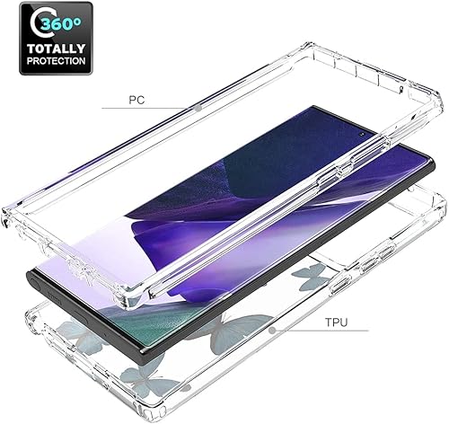 Miniatura 3 de Funda para Galaxy Note 20 Ultra 5G, Samsung Note 20 Ultra para niñas, cuerpo completo, a prueba de golpes, transparente, suave, flexible, funda
