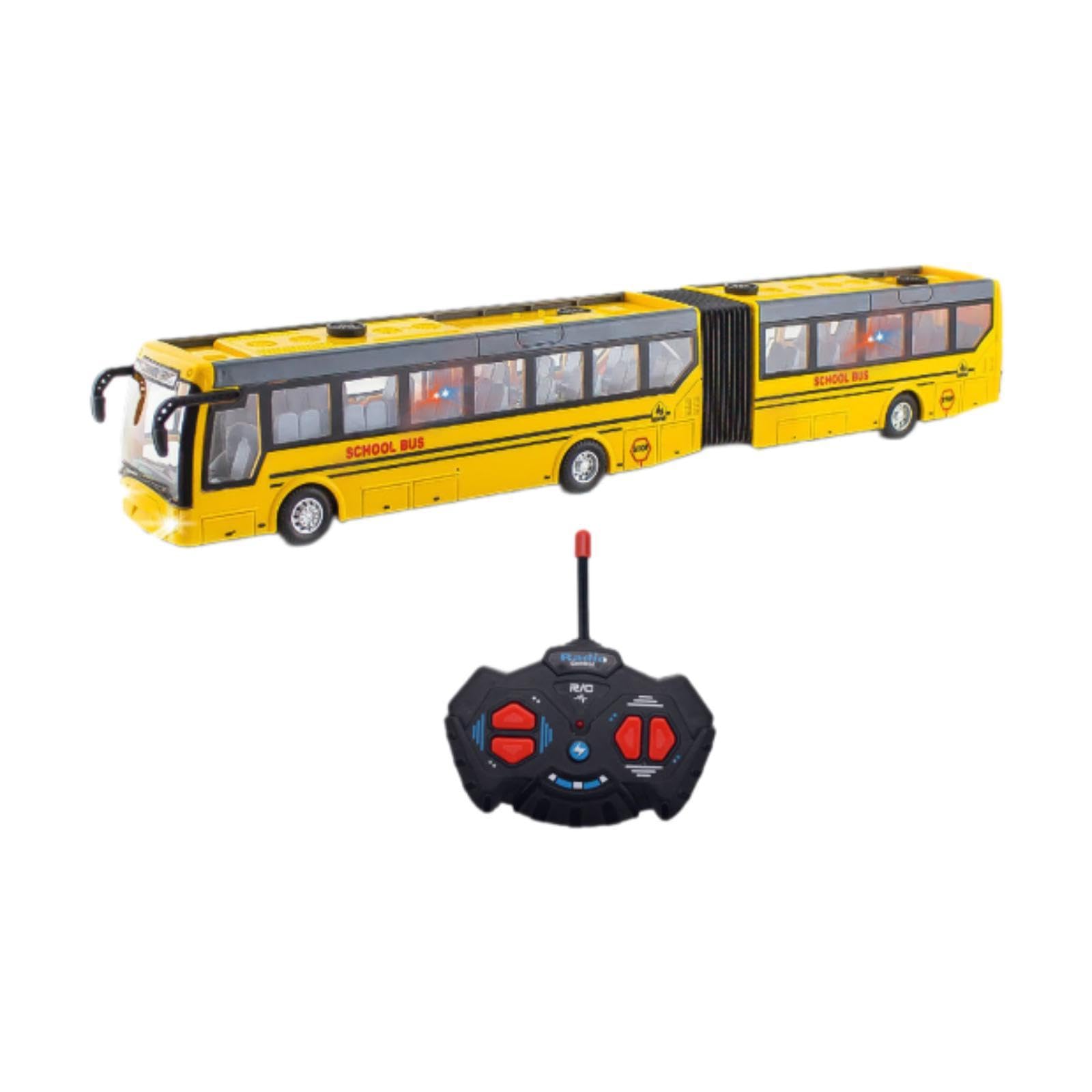 Autobus Scolastico Radiocomandato, Modello in 1:32, Giallo Lungo