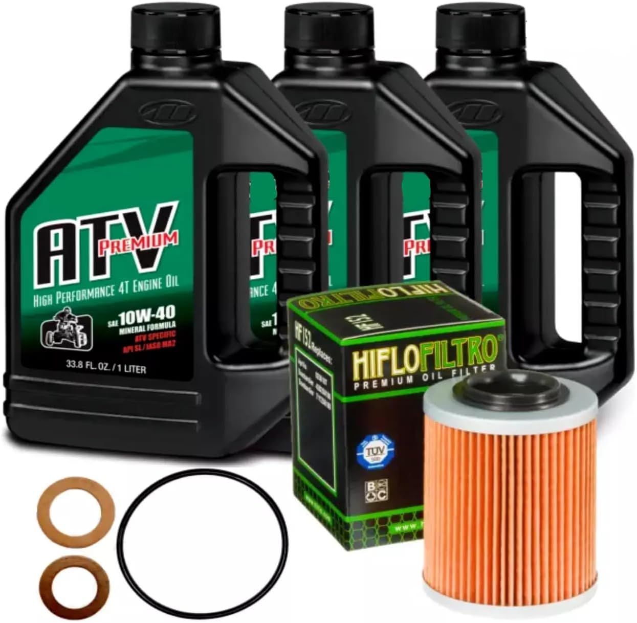 Generic New Oil Change Kit 10W-40 Compatible With CFMoto CFORCE/ZFORCE/UFORCE (2013-2024), 33901-HF152-12000-14000-0800