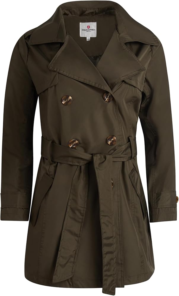 Amazon.com: URBAN REPUBLIC Womens Trench Coat - Water Resistant