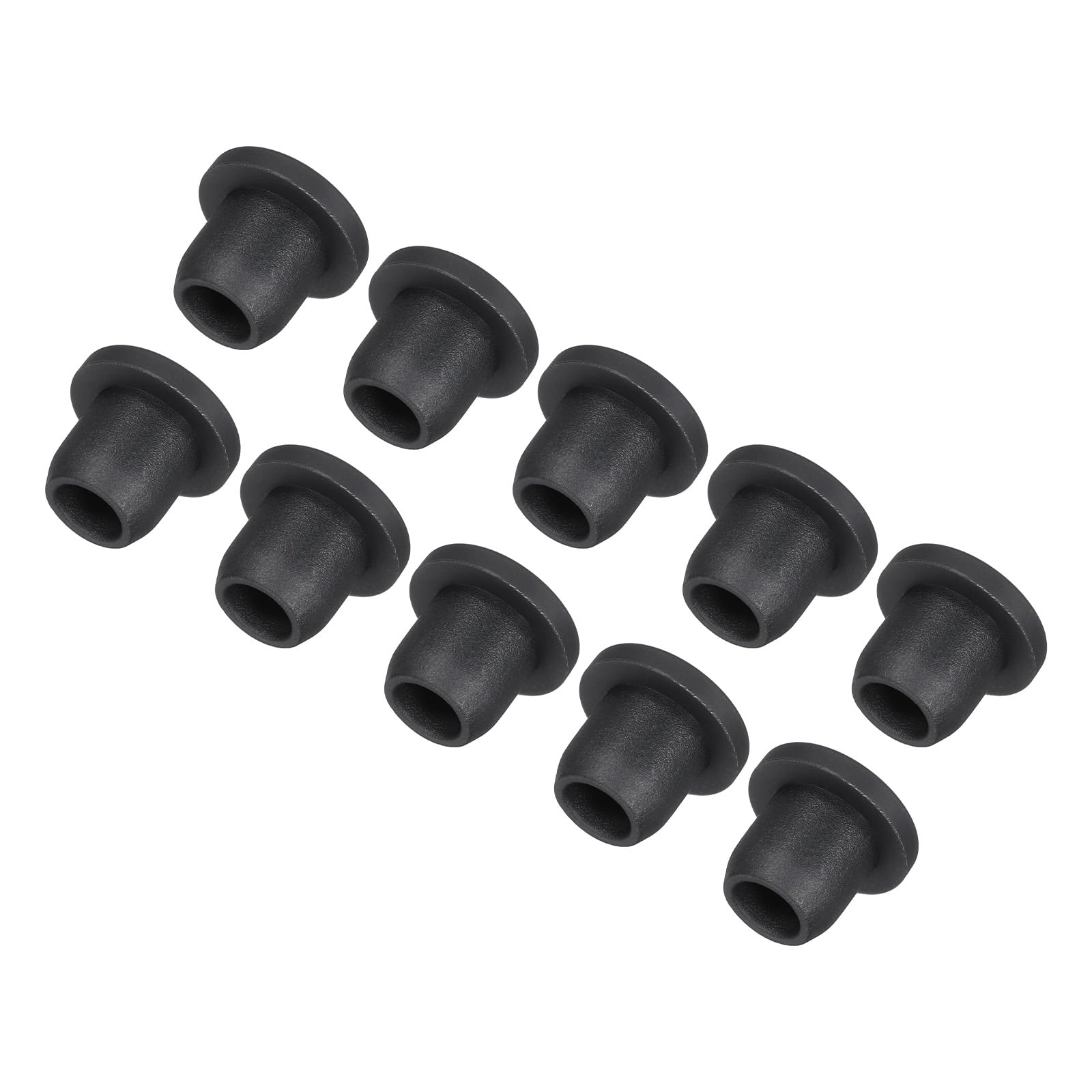 MECCANIXITY Silicone Plug Mount Dia 8.3mm/0.33" Black 10Pcs OD 12mm/0.47"