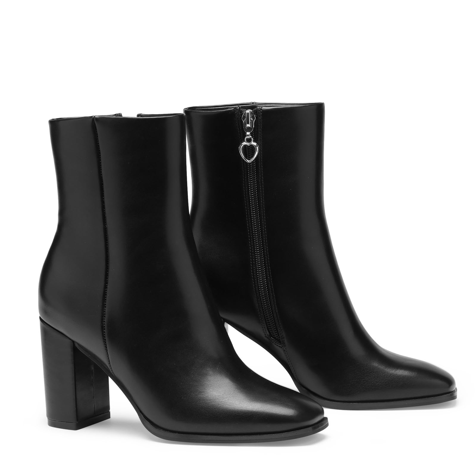 Buy Elisabet TangWomen Ankle Boots 3 Inch Chunky Heel Side Zipper Ankle