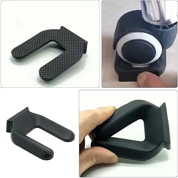 4pcs Refrigerator Wheel Stopper Furniture Wheel Stoppers Rubber Non-Slip Mat Wheel Stopper Chair Black Rubber for Refrigerator, Freezer, Rolling Chair (3 Inches)