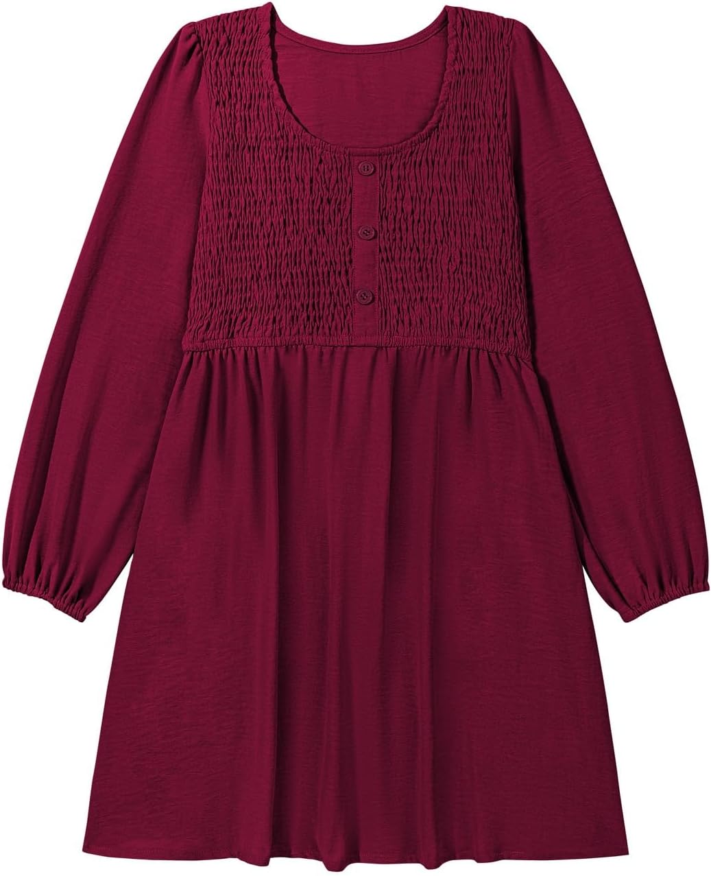 blibean Tween Girls Smocked Dresses Semi Formal Outfits with Pockets Size 6-15 Years - Image 6