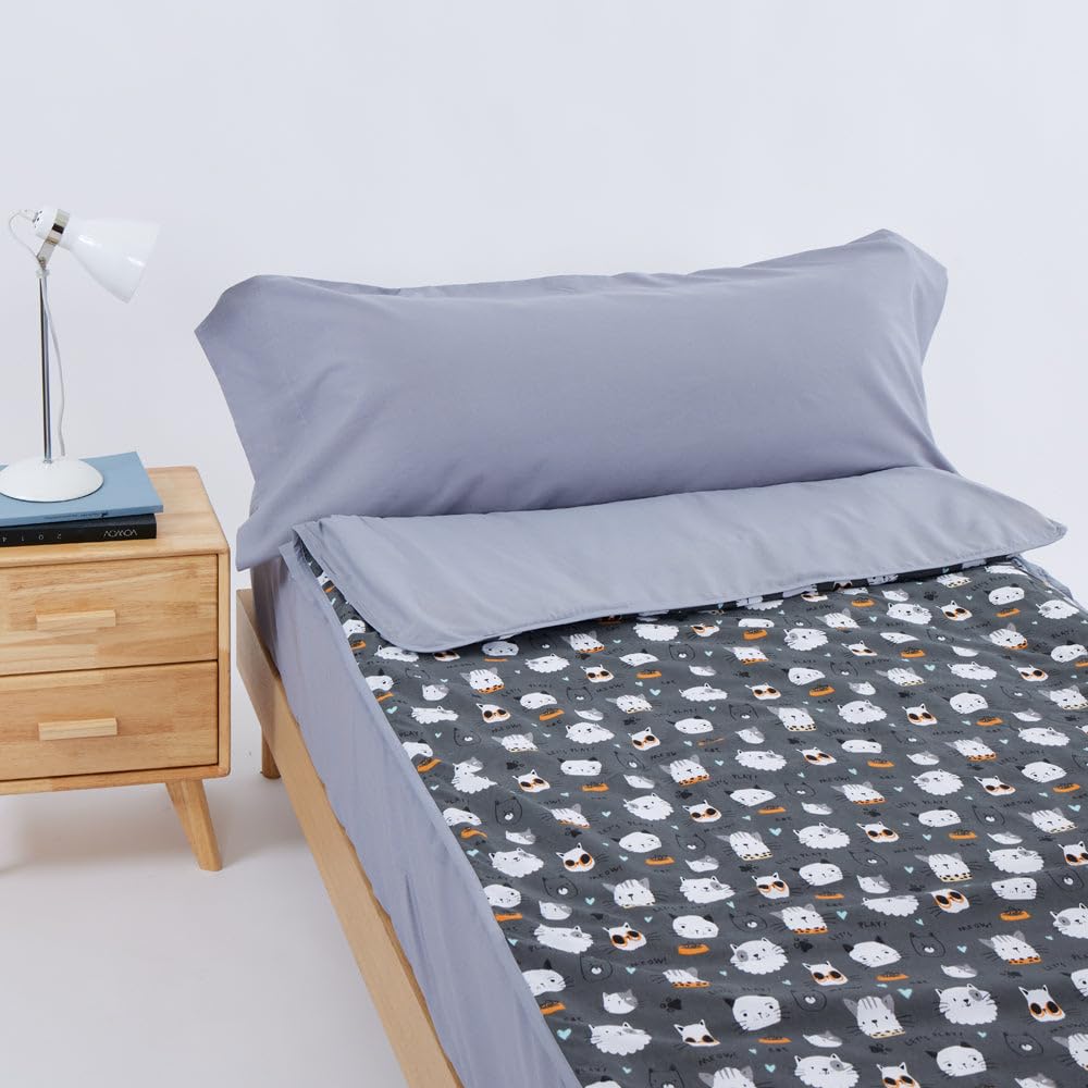 Saco nórdico ajustable 10XDIEZ para literas y camas de 90 cm en color gris