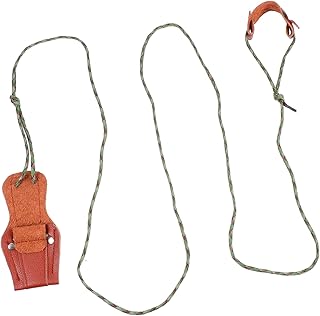 UPKOCH Suministros de con Cuerda del para recurvo de con Cuerdas de Cazador Herramienta de Flecha Profesional Accesorio de Lazo Cuero Marrón