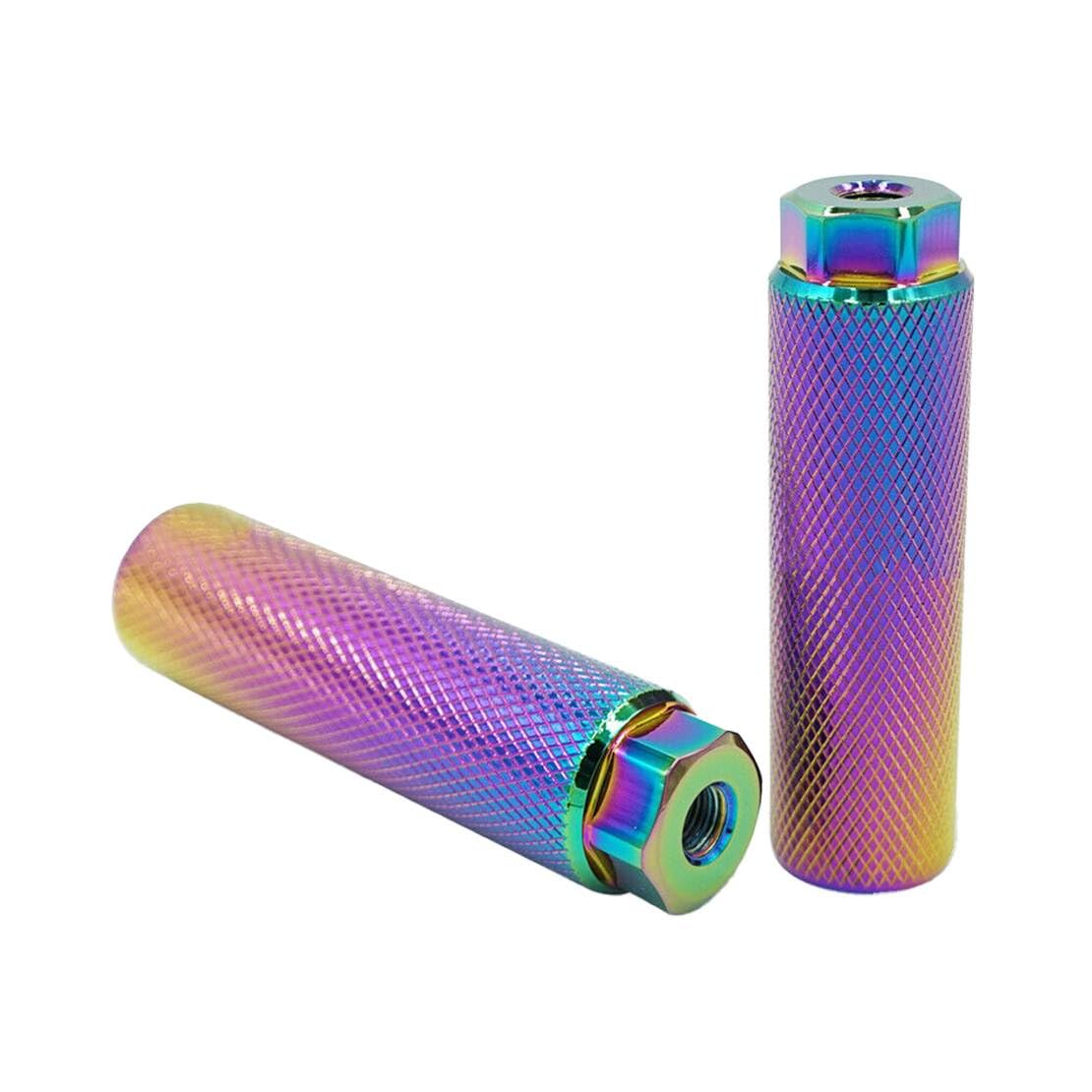 ciciTree 1 Pair Colorful Alloy Foot Stunt Pegs Footrest Lever Cylinder Grip for 3/8'' Axle MTB BMX Bike