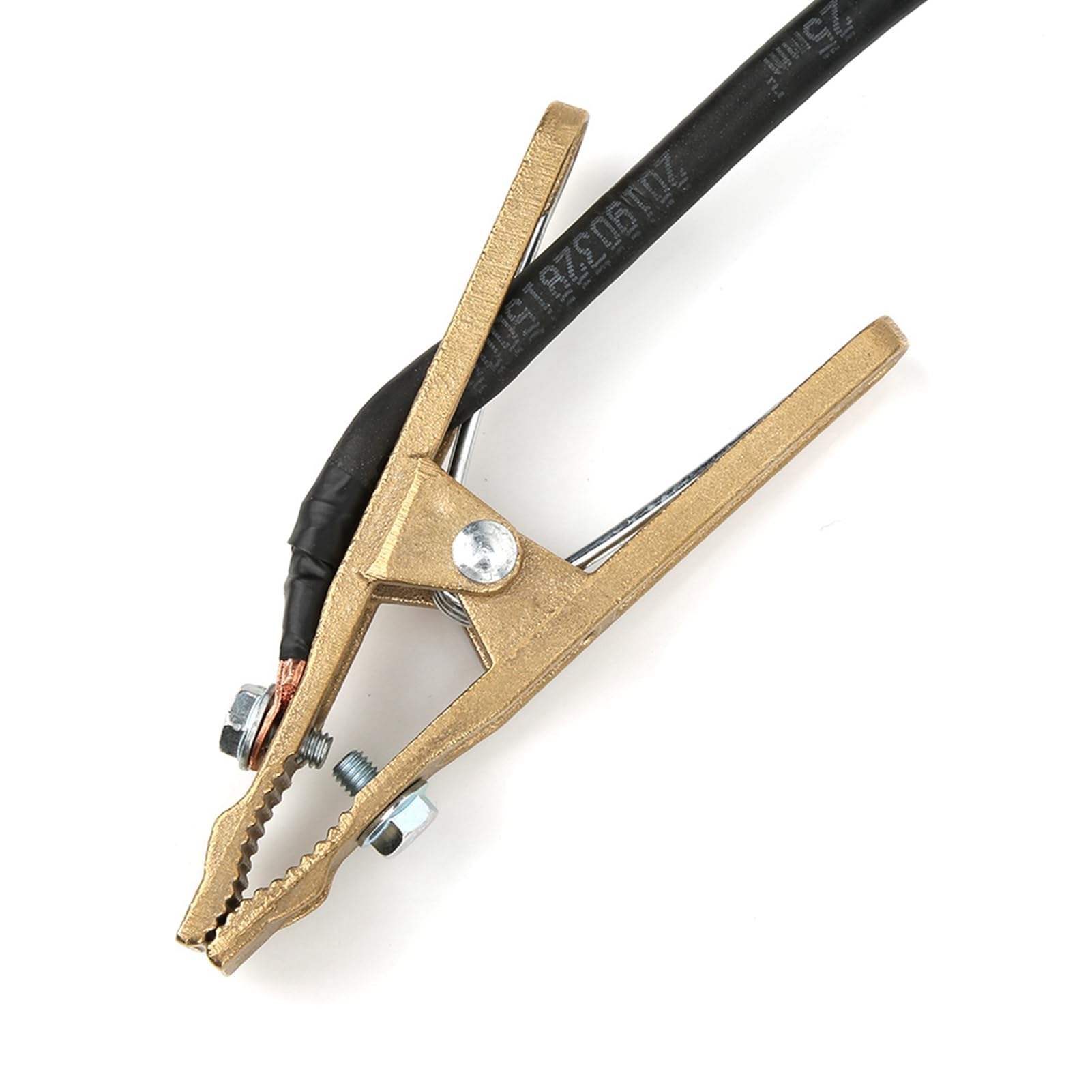 Morsetto Massa, Pinza di Terra e Connettore in Ottone da 260 A con Cavo da 3 m 25 mm² Compatibile con Saldatrici TIG MMA ARC per Collegamento Sicuro durante la Saldatura