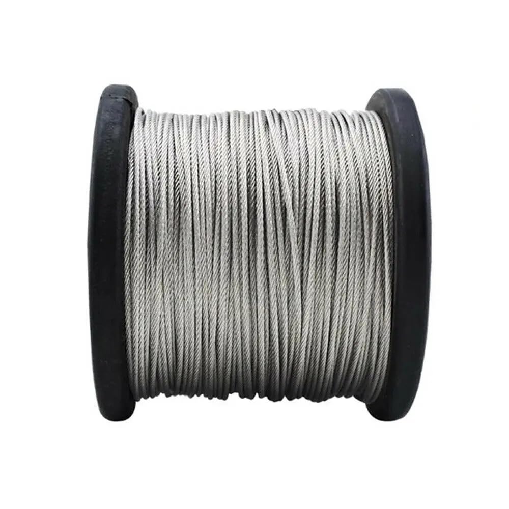 Câble acier 18mm de levage en inox 304 très haute résistance avec structure robuste 7x19 brins