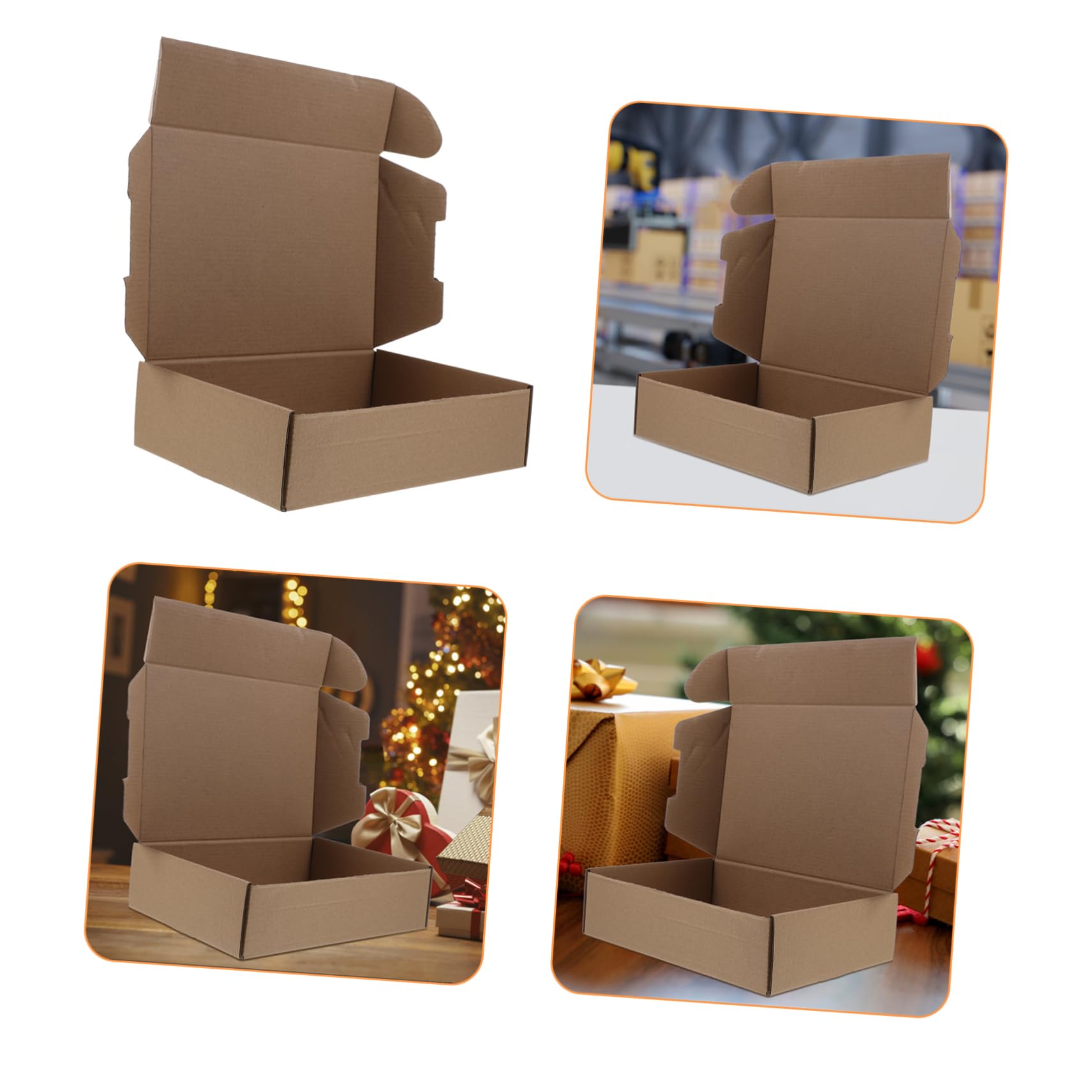 Scatole per Spedizioni 25 Pezzi Marroni in Carta, Box Postali | Anti-caduta e Anti-vibrazione, Bordi senza Bava, per Vestiti e Buste, Formato per Imballo Espresso