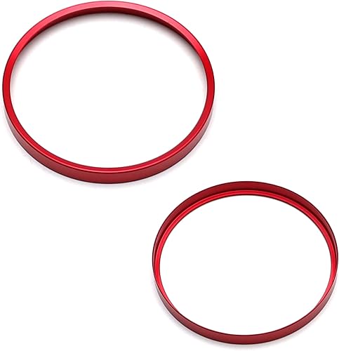 Miniatura 7 de iJDMTOY Emblema central de aluminio rojo decoración adorno, compatible con Porsche Cayenne Panamera Macan CaymanBoxster 911 (5.709 in)