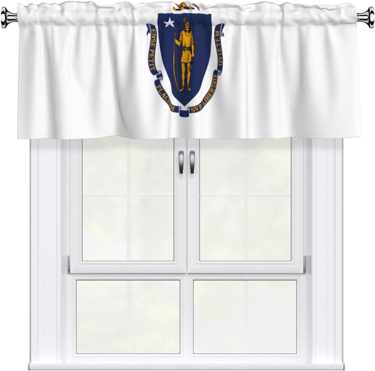 Massachusetts State Flag Printed blackout curtains 54x18 inches for bedrooms and living rooms