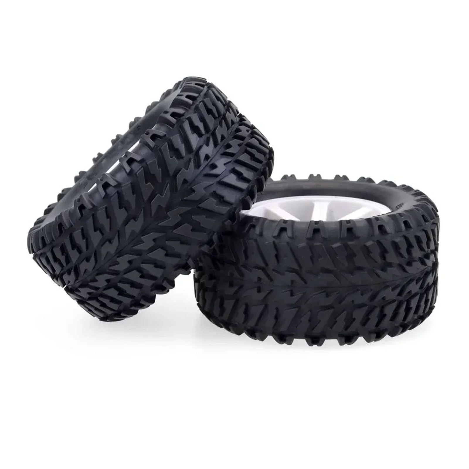 Compatibile Con Short Course Per Monster Truck 1/10 RC Car 4 Pezzi Rc Ruote Pneumatici 112 Mm 110 Mm Ruota Incollata Pneumatico Adattatore 12 Mm Mozzo Esagonale RC Ruote Gomma