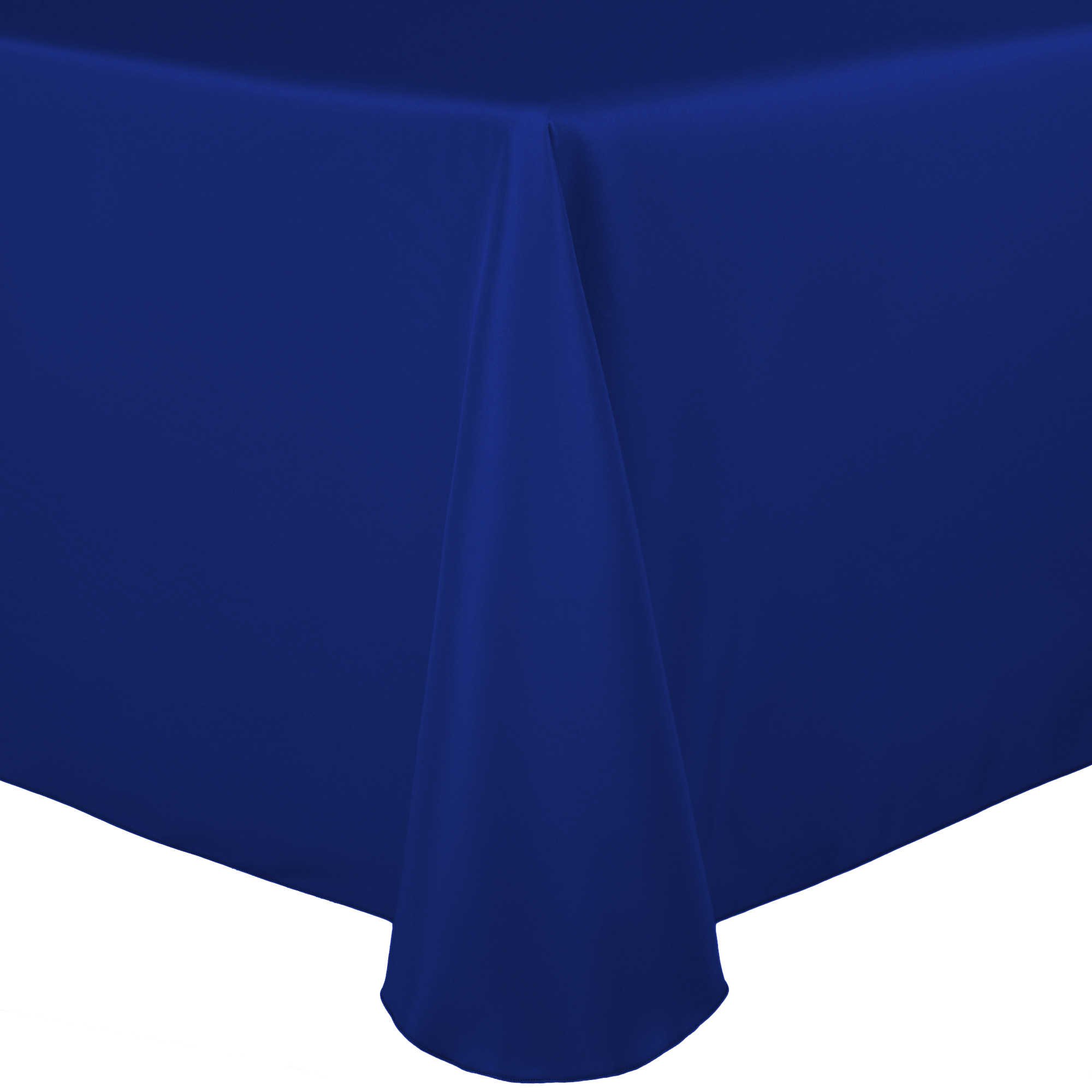 Ultimate Textile 70 x 104in Oval Tablecloth - Polyester Linen Table Cloth with Seamless Design, Machine Washable & Stain Resistant - Royal, 104" X 70"