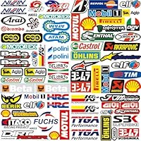 3 Stück Motocross Aufkleber - Moped Sticker, Auto Tuning Folie Set, Stickersracing MTB - Aufkleber Sponsoren Geeignet Für Motorrad, Skateboard, Auto, Rollerhelm Und Motocross (A)