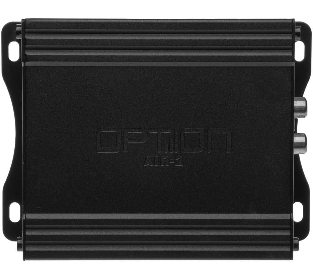 OPTION AIR-2 Verstärker inkl. ISO-Kit - Mini Verstärker mit Plug & Play-Installation für alle Fahrzeuge mit ISO-Anschluss