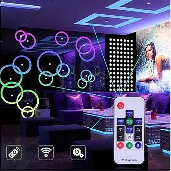 RGB LED Controller Wireless RF Remote for WS2812B/WS2811/SK6812 LED Strips, 358 Dynamic Modes, Digital Color Changing, DIY Pixel Lights