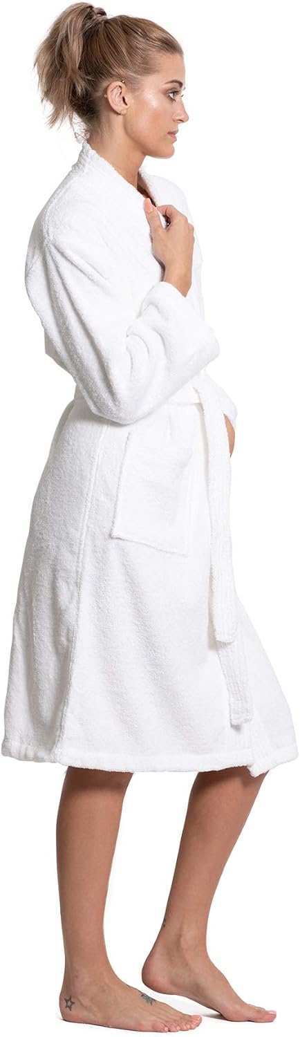 Turkuoise Soft & Absorbent Towel Robe, 100% Cotton Turkish Terry Cloth Kimono Bathrobes for Women - Image 3