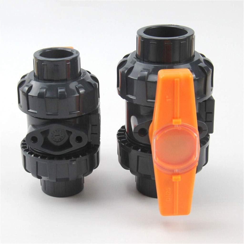 Zawór kulowy z PVC, 1 szt. Plastikowy podwójny obrotowy zawór kulowy Złącze rurowe Złączki do węży hydraulicznych Zawór odcinający(Inner 75mm)