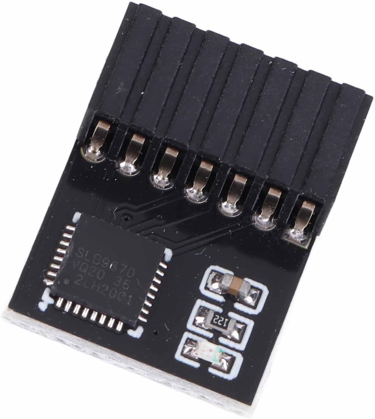 TPM 2.0 Module, Black PCB 14Pin SPI TPM 2.0 Encryption Security Module Remote Card Replacement TPM Chip Computer Components Fit for Motherboard Fit for System