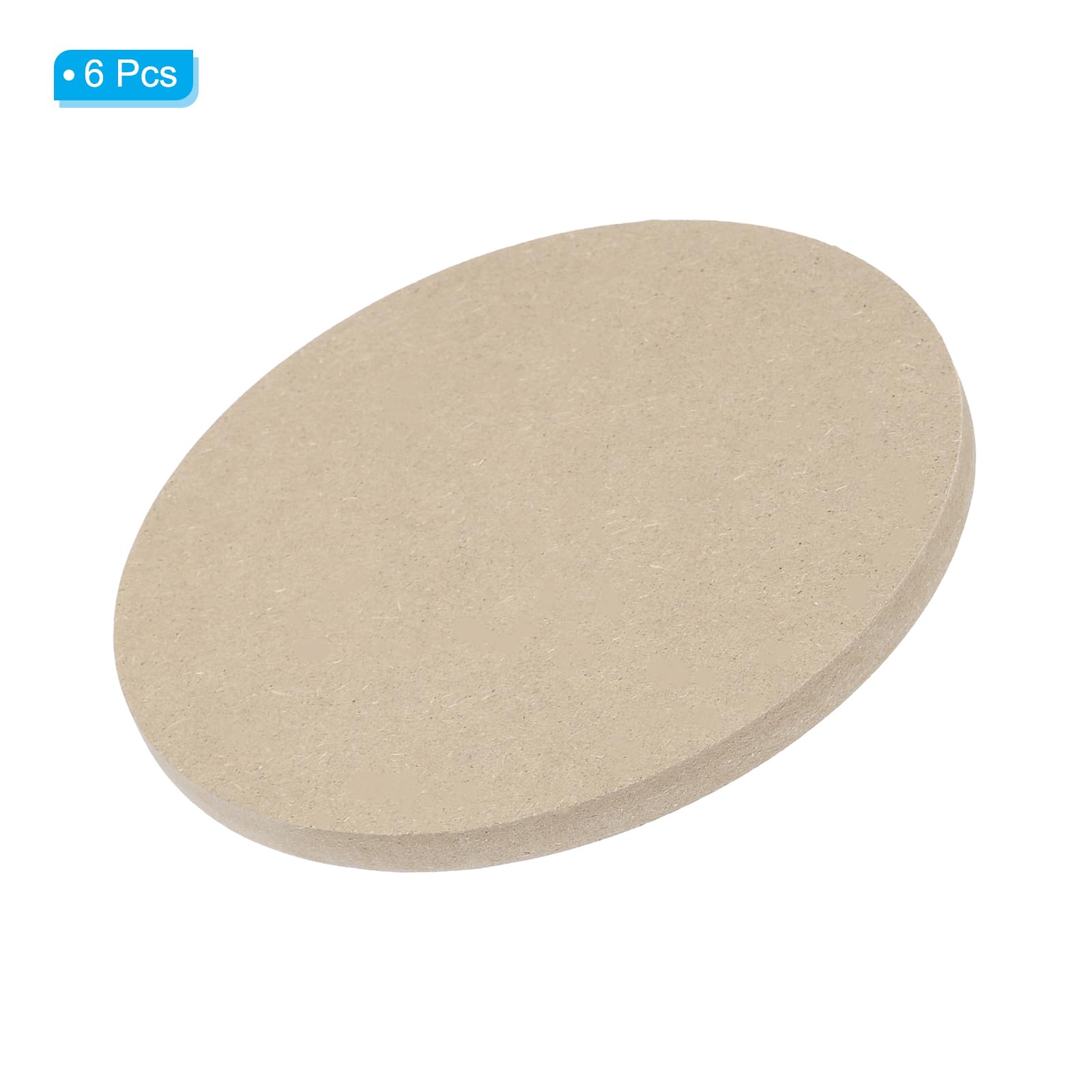PATIKIL 6" Round Pottery Wheel Bat 6 Pack 0.4" Thickness for Pottery Wheel Clay Throwing and Ceramics, Brown, 6"x0.4" - Image 3