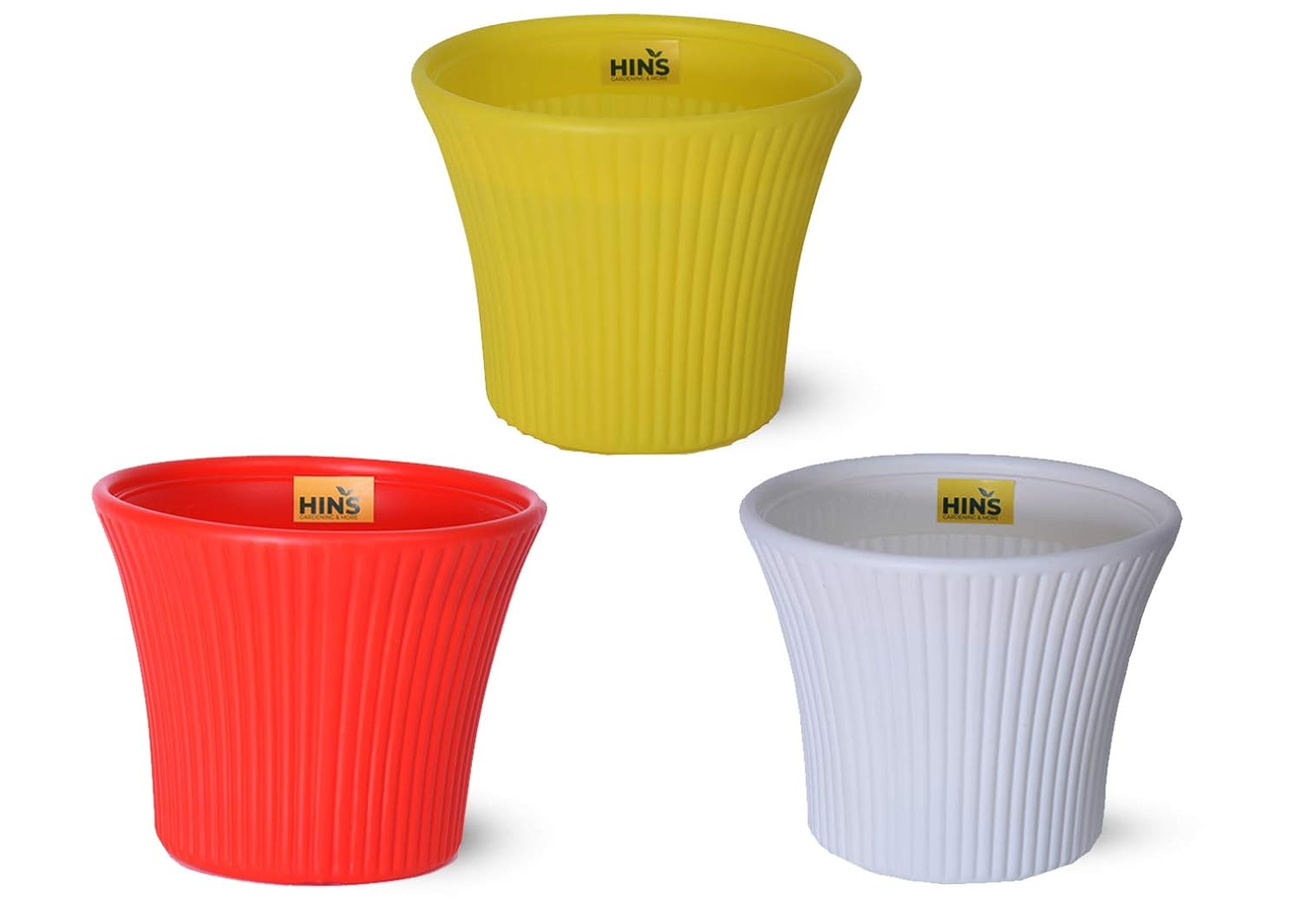 HINS 9 Inch Classic Pot Set of 3 For Indoor And Outdoor Gardening