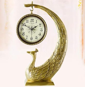 Mantel Clock Creative Pure Copper Retro Grandpa Clock Modern Living Room Mute Grandpa Clock Decoration Decoration