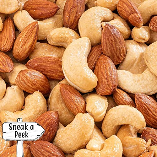 Image of Paper Boat Premium Smoked and Roasted Nuts with Himalayan Pink Salt, Almonds & Cashews Mix, Reusable Dry Fruit Jar 1kg (Pack of 2)