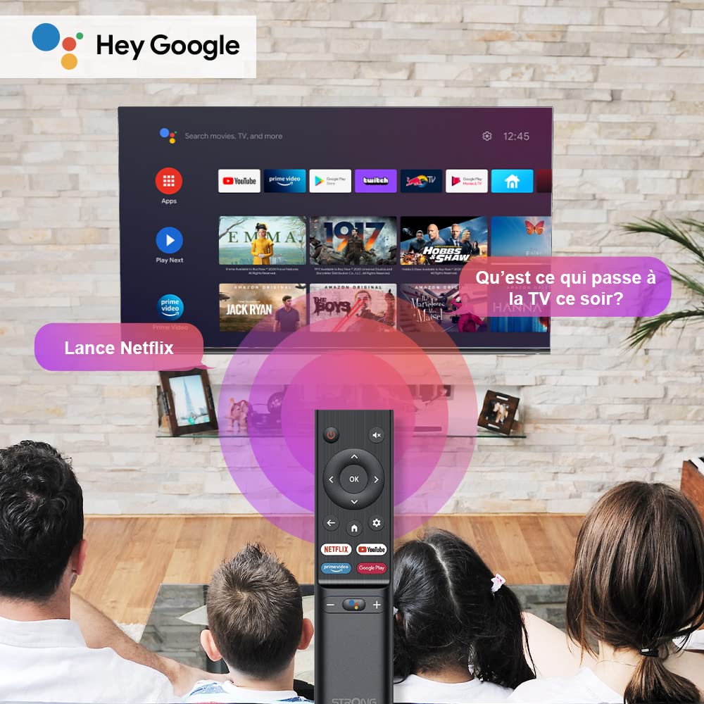 Strong Televisore Smart Android TV da 40 pollici Full HD SRT40FD5553 | triplo tuner DVB-T2/C/S2; Wifi; H.265; CI; google assistant; 3 HDMI 2.0; Borderless 1,6 mm. Hbbtv. Wifi integrato. Bluetooth