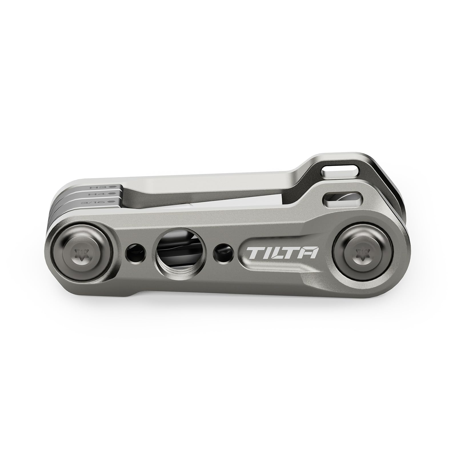 Tilta Mini kit d'outils multifonction 6 en 1 pliable avec 6 clés à molette, outil d'appareil photo pour démontage d'équipement – Gris titane TA-MMT-TG
