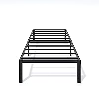 LUMUNANCE Twin Metal Platform Bed Frame 14 Inch - No Box Spring Needed, Noise-Free, Easy Assembly, Underbed Storage