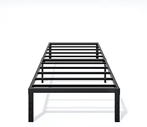 LUMUNANCE Metal Bed Frame Twin Size - 14 Inch Heavy-Duty Twin Platform Bed Frame No Box Spring Needed, Easy Assembly, Noise-Free, Sturdy Mattress Foundation, Underbed Storage Space