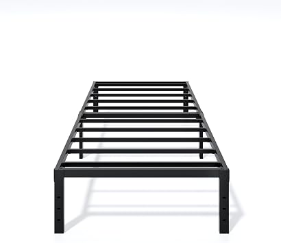 LUMUNANCE Metal Bed Frame Twin Size - 14 Inch Heavy-Duty Twin Platform Bed Frame No Box Spring Needed, Easy Assembly, Noise-Free, Sturdy Mattress Foundation, Underbed Storage Space