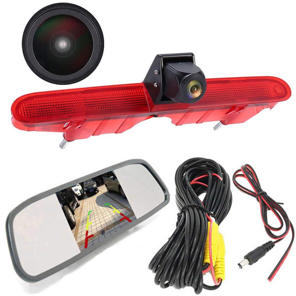 Caméra de recul de stationnement & moniteur de rétroviseur à clip de 7 pouces pour Citroen Berlingo Peugeot Partner (2008-2018) - Auto