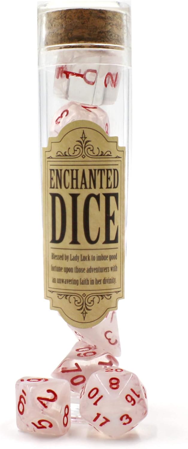 Enchanted Dice - TRPG Polyhedral Die Set for D&D (Gold Smoke)