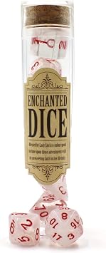 Enchanted Dice - TRPG Polyhedral Die Set for D&D Red Smoke