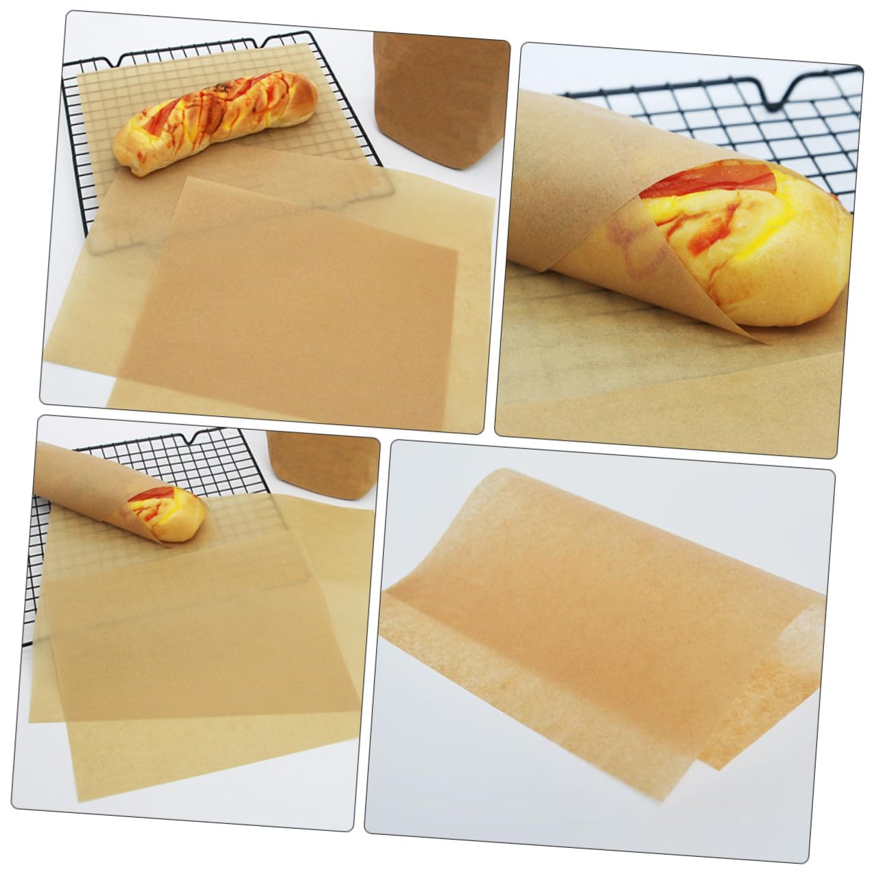 Veemoon Carta da Forno Alimentare 30x40 Cm in Carta Kraft Naturale, 100 Fogli per Cucina, Barbecue e Dolci, Resistente Alte Temperature, Uso Professionale per Panetterie e Ristoranti