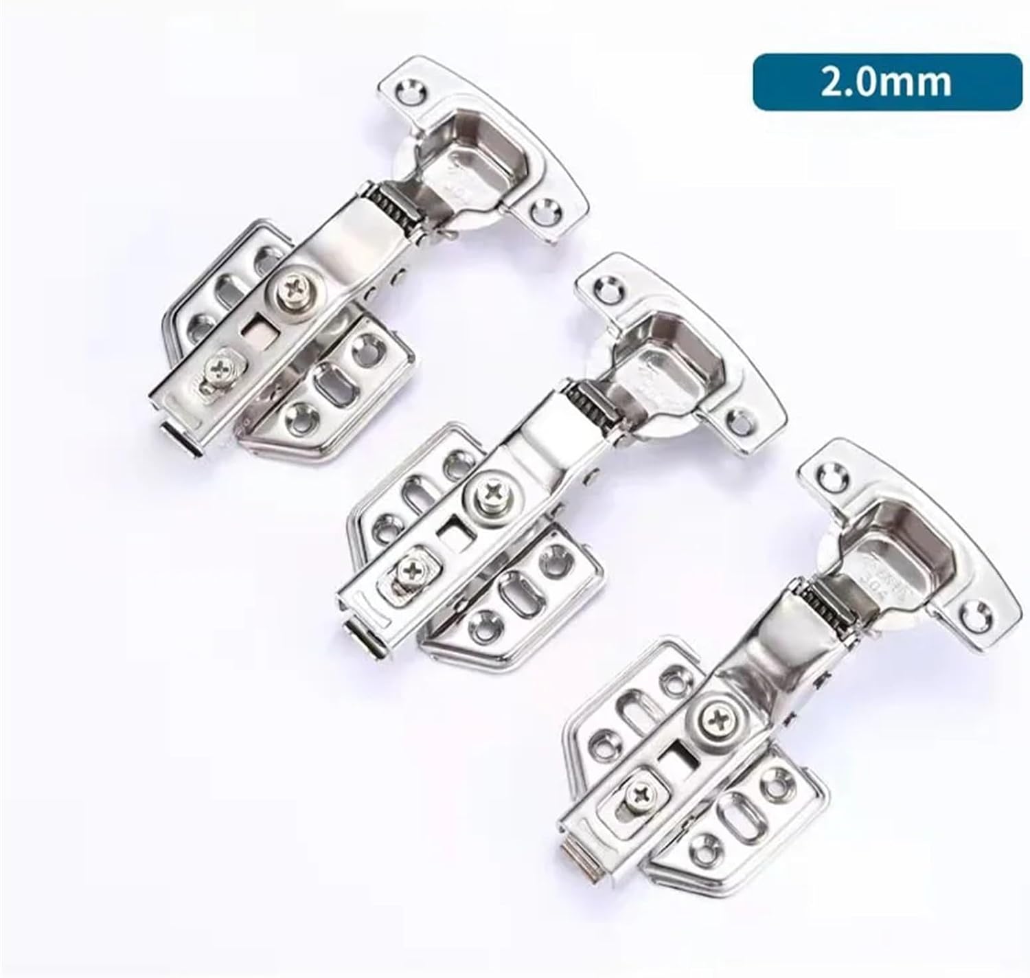 Thicken StainlessSteel304 Hydraulic Hinge Cabinet Buffer Furniture Hinges Cupboard Self -Discharging Door Hinges Cup 35mm 1Pcs(Full Cup 1pc)